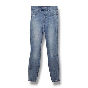 Spanx Skinny Ankle Jeans Womens Small Pull‎ On Light Vintage Wash Mid Rise